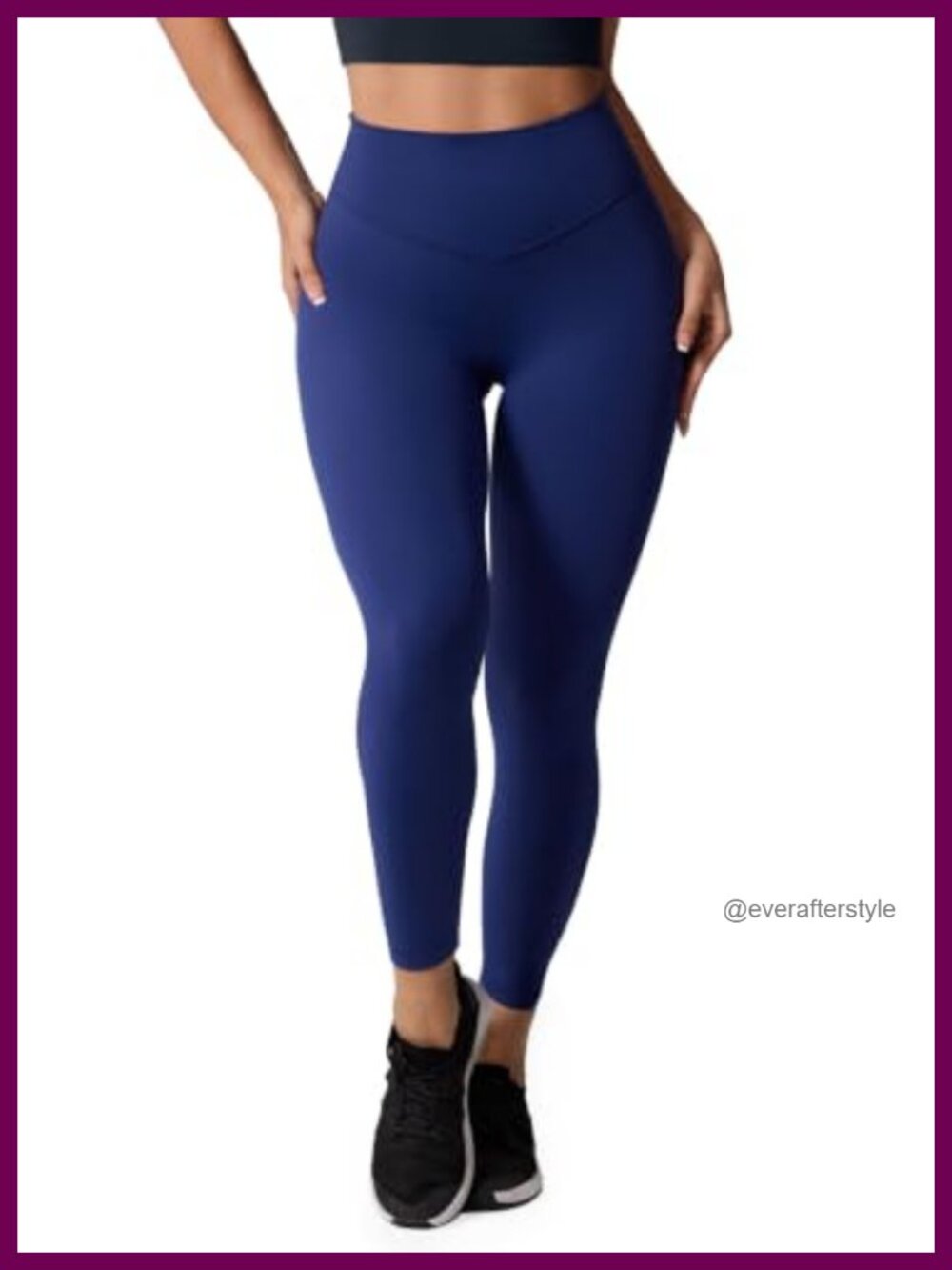 Hugcurve No Front Seam Yoga Leggings High Waisted Medium Compression 25"